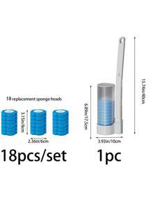 Bộ cọ và miếng bọt biển vệ sinh, làm bằng nhựa polypropylene, thích hợp cho gia đình và khách sạn, làm sạch kỹ lưỡng, dễ vệ sinh, phụ kiện phòng tắm thiết yếu, tiện lợi khi sử dụng. - Nhiều màu - Xem 10