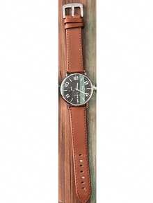 Men's Luxury Casual Quartz Wrist Watch With Leather Strap - Rỉ Nâu - Xem 2