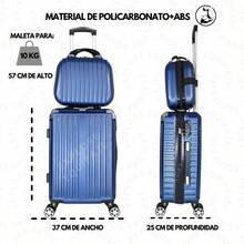 Set De Maletas De Mano Más Dos Neceseres - Azul - Ver 3