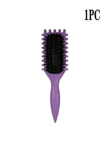 1pc New Curling Brush, 2025 Latest Wild Boar Fleece Styling Brush, Curling Brush, Suitable For All Styles And Women Curling Boys Valentine's Day Heart Shaped Women's Valentine's Day T-Shirt Valentine's Day Heart Shaped Decorative Knitwear