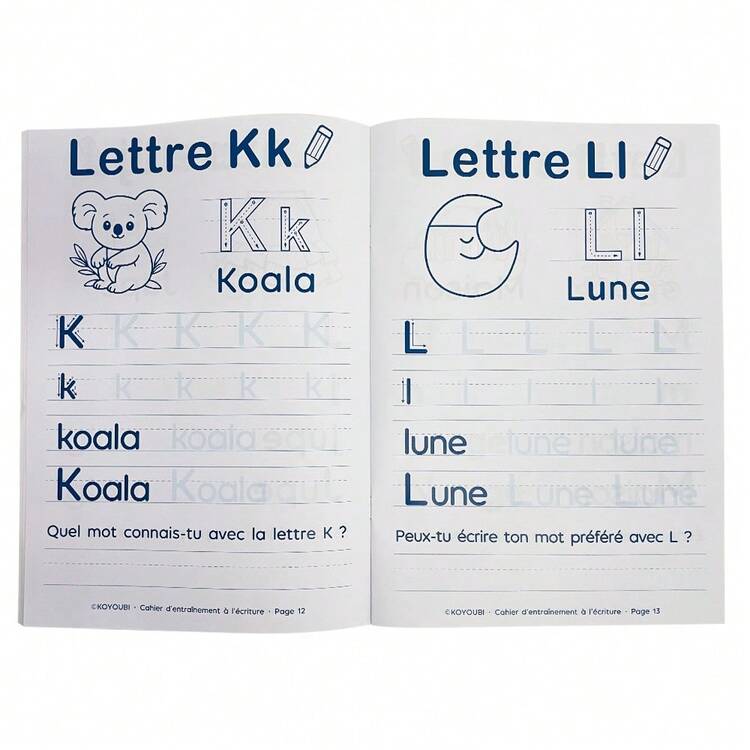 Lachilly Preschool Beginning French Workbooks Alphabet ABC Tracing Worksheet In French, French Letter Handwriting Practice Book, Kids Educational Writing Activity Books, Fun Tracing & Early Learning Skills Ages 3+ Years Old Girls & Boys - Multicolor - View 8