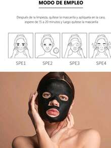 100 piezas Mascarilla Facial De Carbón/barro/puntos Negros (100 Piezas) 100 PIEZAS MASCARILLAS PARA ELIMINAR EL ACNE - Película de barro negro - Ver 6