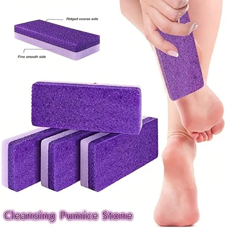 Professional Foot Pedicure Pumice Stone For Removing Foot Calluses And Dead Skin Scrubber, Double-Sided Usable, An Ideal Tool For Home Foot Care, Hand And Foot Care Tools - Purple - View 1