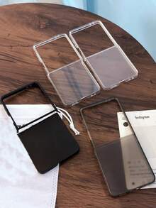 时尚半透明磨砂超薄外壳适用于三星 Galaxy Z Flip 7 6 5 4 3 Flip6 防震硬质 PC 透明超薄保护套防水防摔防刮 - 光面 - 查看 3