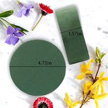Half-Sphere Floral Foam, Suitable For Dried Flowers, Green, Spherical, Artificial Flower Arranging Craft, Bouquet Decor - Multicolor - View 6