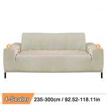 1 件提花条纹弹力沙发套加厚防滑沙发套适用于客厅卧室户外沙发保护防宠物污渍 4 季沙发座垫套适用于 L 型单人座椅躺椅和 1/2/3/4 座沙发秋季家居装饰秋冬加厚版沙发盖 - 淺灰色 - 查看 10