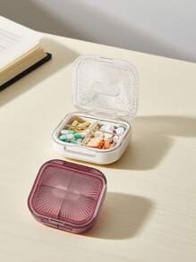 Portable Weekly Pill Box Large Size Waterproof Airtight Medicine Storage Case For Daily Morning, Noon And Night, Compact