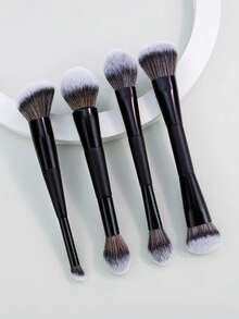 Bộ 4 cọ trang điểm hai đầu, đa năng: cọ má hồng, cọ nền, cọ phấn phủ, cọ highlight, cọ che khuyết điểm, cọ má hồng, phù hợp cho nữ giới. Bộ cọ trang điểm, bộ dụng cụ trang điểm, bộ trang điểm hoàn chỉnh, bộ cọ trang điểm, bộ trang điểm đầy đủ, bộ cọ, bộ cọ trang điểm, bộ quà tặng trang điểm, quà tặng kèm, cọ trang điểm chuyên nghiệp, bộ trang điểm hoàn chỉnh. - màu đen - Xem 7