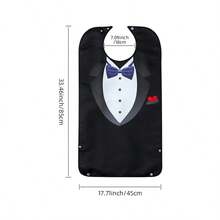 1pc Men's Dining Bib, Business Style, Machine Washable, Foldable Pocket, Protect Clothing, Suitable For Elderly And Caregivers, Seasonal Gift - Multicolor - View 19