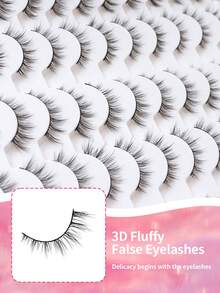 48 Pairs Of Ultra Large Capacity False Eyelashes, Naturally Slender, Soft, And Lightweight. False Eyelashes Are Naturally Reusable And Suitable For All Occasions. Comic Eyelashes Are Suitable For Wearing In All Occasions - Mi tự nhiên - Xem 6