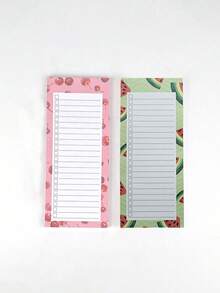 60张/包磁性便签本，大号购物清单、待办事项清单、提醒便签 - 强磁性背衬，水果图案，磁性撕取便签，小笔记本，每日计划本，签到便签，提醒清单，任务清单 - 彩色 - 查看 16