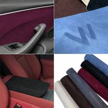1 Rolle Kunstsuede Stoff selbstklebende Polsterreparaturband, Innenraum Renovierung Flicken für Armaturenbrett, Armlehne, Schalthebel, kreative Modifikation, kostengünstig, kratzfeste Auto Innenraum Aufkleber - mehrfarbig - Übersicht 2