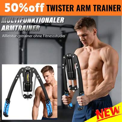 22-440lbs Heavy Duty Twister Arm Exerciser, Chest Strength Workout Power Muscle Trainer, Hydraulic Resistance Arm Chest Shoulder Exerciser, Power Twister, Lightweight, Easy To Workout At Home!
