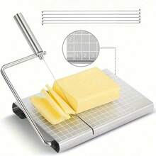 6-Piece Set (Including 5 Cutting Lines) Cheese Slicer, Stainless Steel Wire Adjustable Thick Cutter, Ham And Cheese Slicer, Metal Cheese Slicer With Ergonomic Handle, Suitable For Block Cheese Metal Cheese Slicer, Kitchen Supplies - Multicolor - View 13