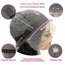 NARNI 38 40 Inch 250% Density Deep Wave Lace Front Wigs Human Hair 13x4 HD Lace Front Wigs Human Hair Glueless Pre Plcked Curly Human Hair Wig For Women With Baby Hair Wet And Wavy Wig Natural Color - Natural Black - 查看 11