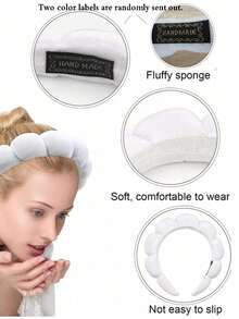 1pc White Headband, Makeup Facial Headband, Cleansing Headband, Turban Headband, Soft Headband, Suitable For Women & Girls, Fashionable Accessory, Great Gift,Skincare Headband,Beauty,Skin Care Products,Spa,Self Care,Skin Care Tools,Face Care,Esthetician Supplies,Skin,Face Wash,Facial