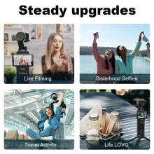 Universal Gimbal Handheld Handle For DJ Pocket 3/Insta360 X5/GoPro/Camera DJ OM 5 OSMO Stabilizer Handheld Fixed Desktop Tripod - Black - View 5