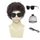 Tóc giả Afro ngắn D-Nâu sẫm