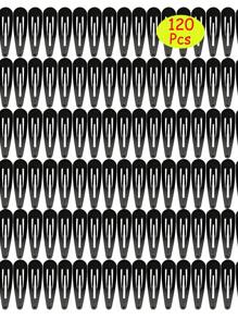 20/50/80/120 件女孩可爱随机糖果色迷你按扣发夹，彩色小发夹金属发夹细发日常使用