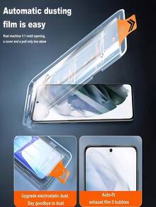 2PCS HD Clean Room Tempered Glass Compatible With Iphone 17/ Compatible With Samsung Galaxy/Compatible With Xiaomi/Redmi 15c/POCO Compatible With HUAWEI/Honor No Bubbles, Easy To Stick, Durable And Firm, Smooth Bare Machine Feel, Screen Anti Spy Glass Protection Film Shell - Clear - View 6
