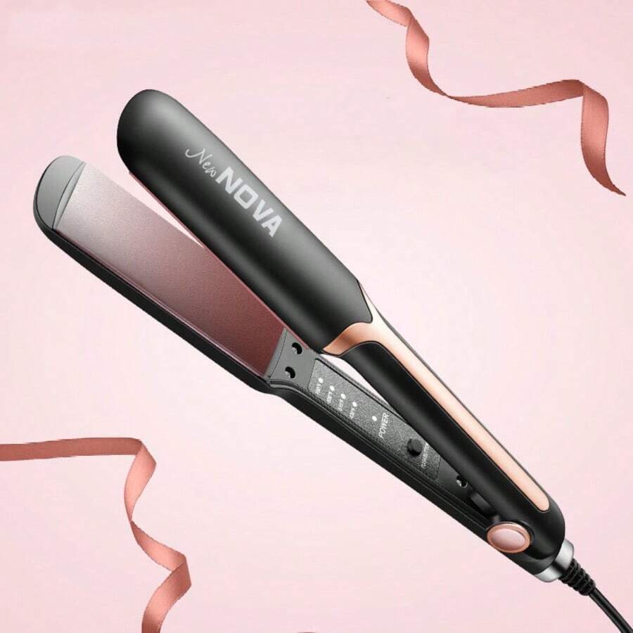 Professional Ceramic Flat Iron, Plug-In Heating, Quick Temperature Adjustment, Suitable For Home And Salon Use, Hair Care Gift - View 1