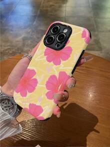 1 件时尚简约花卉线条图案防震防滑柔软 TPU + PC 混合材质手机壳适用于 Apple 11/12/13/14/15/16/16 Plus/16 Pro/16 Pro Max - 彩色 - 查看 3