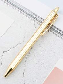 Customized Text/Logo Retractable Pen With Glitter Metallic Finish, Customized Logo Metal Advertising Ballpoint Pen, Creative Glitter Metallic Advertising Gift Ballpoint Pen, Back To School Gift, Gift For Teachers And Friends,Office Decor - 14.3*1cm - View 3