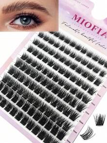 120pcs Curled False Eyelashes, 8-14mm Length, DIY Eyelash Extension Kit, Long Mixed Individual Lash Clusters, High Capacity DIY Eyelash Extension Set, Suitable For Beginners, Soft & Comfortable, Easy To Use. Eyelash Clusters, Individual Lashes, False Eyelashes - màu đen - Xem 9