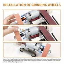Mini Electric Belt Sander DIY Polishing Grinding Machine Cutter Edges Sharpener - 查看 6