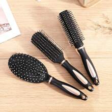 四件套气垫梳、顺发梳和梳子套装，包含扁平梳和顺发梳，男女皆宜，适用于干发、卷发和直发。是馈赠亲友的理想之选。套装包含梳子、顺发梳、球形梳、迷你梳子套装、木梳、美发工具、梳子、美发设备、发型设计、美发、梳子、梳子套装、梳子、卷发梳、顺发梳、女士梳子、理发师、理发配件、理发店、美发设备。 - 彩色 - 查看 7