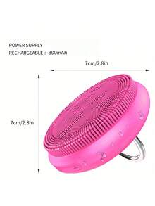 多功能电动洁面刷，深层清洁洗脸工具，家用洗面刷，可充电，300mAh 锂聚合物电池，USB 充电，适合女士，礼物