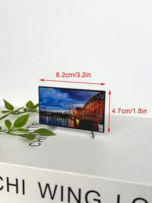 Dollhouse TV Decor, Miniature TV Model, Realistic Scaled-Down TV, Prop For Pretend Play. Tiny Realistic Monitor Model, Mini TV, Ultra-Thin TV, Home Decor, Miniature Scene Accessory