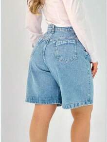 Women's Casual Jeans Bermuda Jeans Holiday Daily Brunch - Rửa trung bình - Xem 2