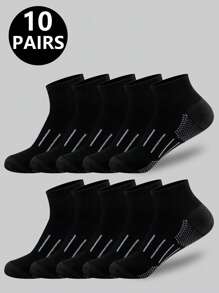 5/10 Pairs Men's Casual Versatile Moisture-Wicking Ankle Socks - Multicolor - View 18