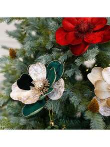 1/2/3 件圣诞闪光人造花圣诞树 DIY 装饰圣诞婚礼节日派对家居花瓶装饰