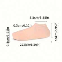 2 件硅胶保湿足袜，高弹力压力袜（适用于龟裂足部），足部护理袜，按摩保湿凝胶袜，足部护理袜工具，适用于皮肤干燥、足部干燥、皮肤粗糙的男性和女性，家庭足部护理，与您最喜欢的乳液和面霜一起使用，足膜袜