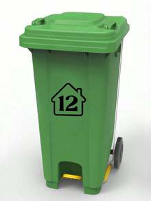 Custom Wheelie Bin Stickers, Personalized Address Labels, Personalize Your Trash Can With House Number & Street Name Decals, Customized Stickers For House Number Address Label Sticker, Customized Label Used For Garbage Bins,Personal Items