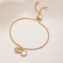 DKNY 精致金色蝴蝶点缀圆点百搭手链 - 金子 - 查看 3