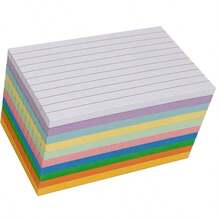 Pink Index Cards 3x5, 200 PCS 3x5 Index Cards Flashcards, Heavyweight Note Cards 3x5 Flash Cards Single-Sided 3x5 Study Card, Ruled 3 X 5 Index Cards Ruled Index Notecard For School Office Home,School Supplies,Back To School - Multicolor - View 14