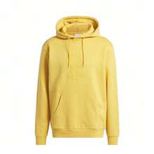 Adidas Geometric Pattern Print Drawstring Hooded Fitted Pullover Sweatshirt Yellow II5960 - Yellow - View 1