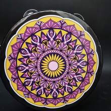 1pc 6-Inch Vibrant Dun'Kun Style Hand Drum - Colorful Mandala Design, PVC Material, Great For Percussionists And Dance Props - Wonderful Halloween, Christmas, Birthday Gift (No Box), Best For Christmas - Multicolor - View 8