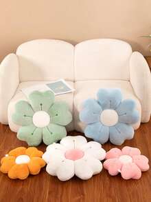 全新花卉造型地垫，柔软舒适的雏菊抱枕，可爱的家居装饰设计，沙发，床，抱枕，送给家人和朋友的时尚礼物，适合各种节日 - 彩色 - 查看 3