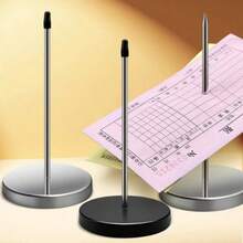 1pc Stainless Steel Bill Clip, Menu Holder, Order Ticket Clip, Suitable For Organizing Various Receipts And Bills - Multicolor - View 4