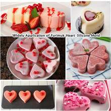 1pc 12-Cavity Heart-Shaped Silicone Cake Mold - Non-Stick DIY Baking Mold For Brownies, Cupcakes & Cake Pops, Chocolate, Soap, Jelly, Candy Making, Valentine's Day Muffins Pan