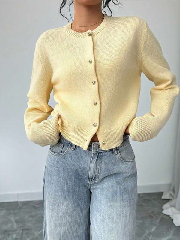 Suéter de mujer de estilo minimalista de negocios casuales, elegante y versátil para el otoño/invierno, ideal para el día de la victoria y con estilo coreano