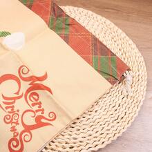 Large Capacity Merry Christmas Santa Claus Print Drawstring Bag, DIY Christmas Party Gift Packaging Candy Storage Bag, Essential Gift Wrapping Bag - Multicolor - View 5