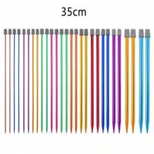 1 Set Of 14 Pcs 25cm/35cm Grey Knitting Needles, 2.0-10.0mm Colorful Knitting Needle Set, DIY Tools For Knitting Sweaters, Scarves, Socks, Etc. - Multicolor - View 12