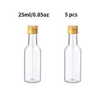 30/5/1pc 25ML-50ML Mini Plastic Liquor Bottle,Empty Bottles With Cap,Elegant Floral Decor Bottles, Can Be Used To Fill A Variety Of Liquids,Dried Blooms Decorative, Suitable For Putting In The Bag To Take Out Travelling,Weddings,Events Gift,Gatherings,Party,Birthday,Outdoor.
