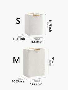 1个可折叠洗衣篮，配有大号或小号木柄，适用于浴室、客厅和洗衣房存放衣物、T恤、衬衫等物品。多功能洗衣篮、洗衣篮、浴室收纳篮、脏衣篮、收纳篮、可折叠洗衣篮。 - 淺灰色 - 查看 7