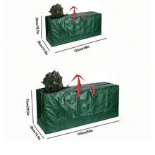 1pc Christmas Tree Storage Bag - Heavy Duty Large Capacity Organizer Bag, Suitable For 7.5/9ft Artificial Christmas Tree, With Durable Reinforced Handles And Double Zippers - Waterproof Material, Dust-Proof, Moisture-Proof, Insect-Proof. - Green - View 3